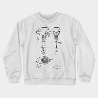 Outboard Motor for Boats Vintage Patent Hand Drawing Crewneck Sweatshirt